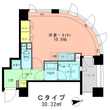 ラフィネジュ学芸大学　604号室　間取り