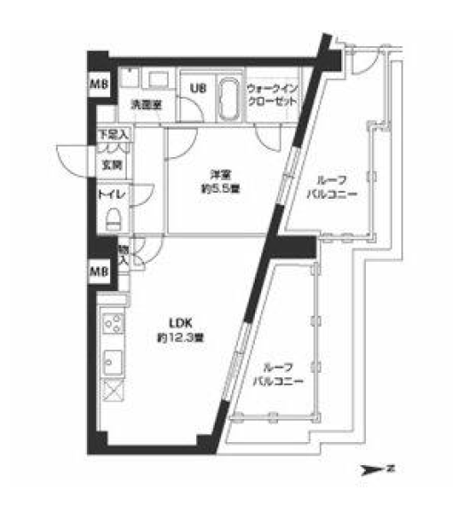 カスタリア自由が丘　305号室　間取り