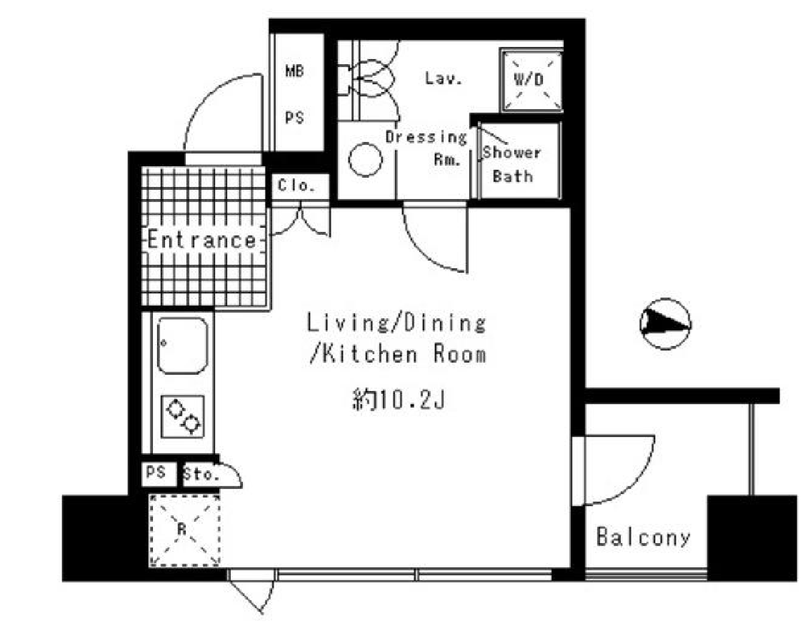 パークアクシス渋谷神南　606号室　間取り
