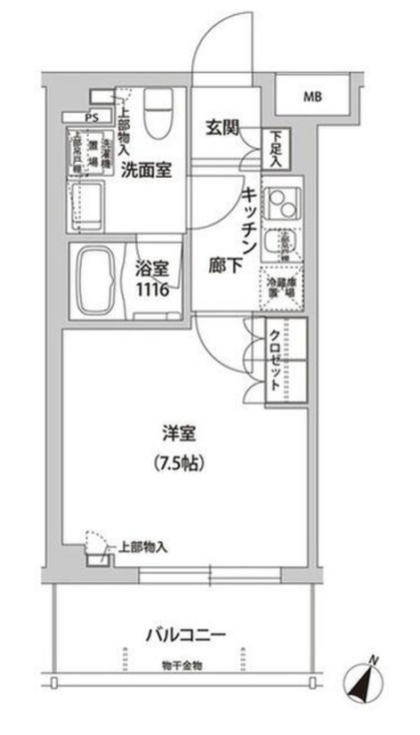 フレアージュ白金台　304号室　間取り