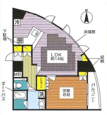 グラーサ西麻布　801号室　間取り