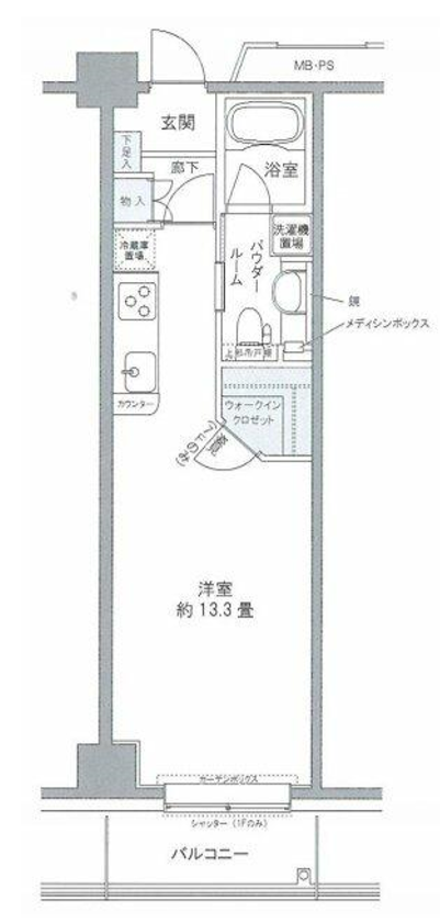 プライムアーバン豊洲　116号室　間取り