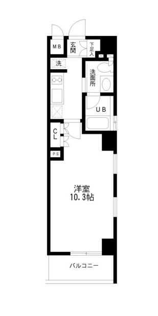 レジディア幡ヶ谷　405号室　間取り