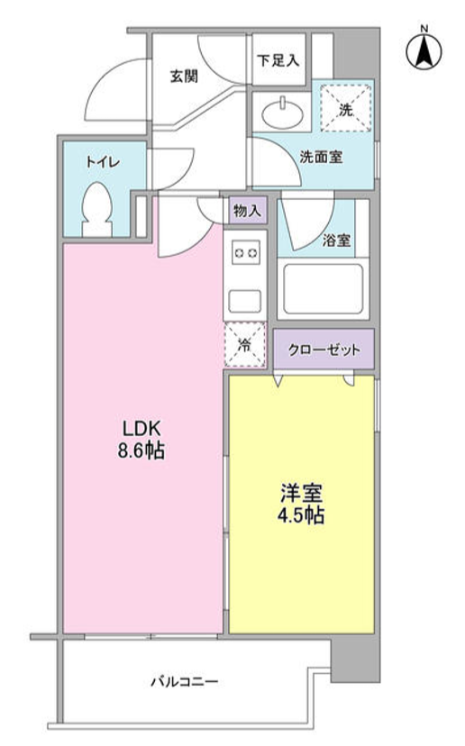 グランドソレイユ中延　302号室　間取り