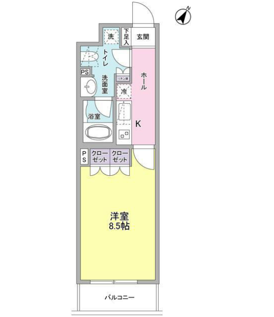ヴィセオ幡ヶ谷　402号室　間取り