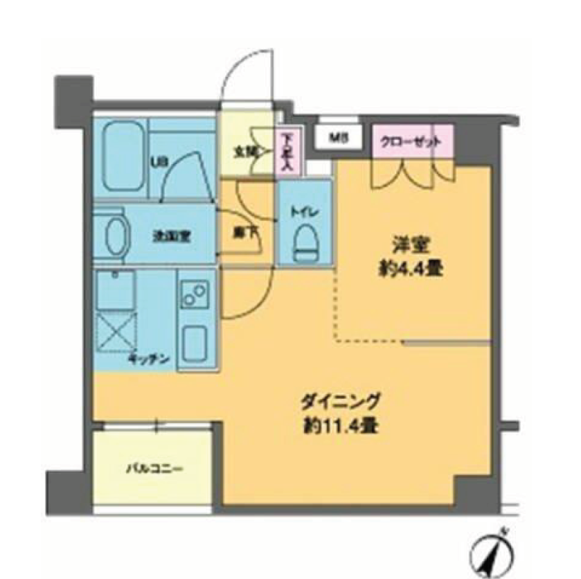カスタリア南麻布　403号室　間取り