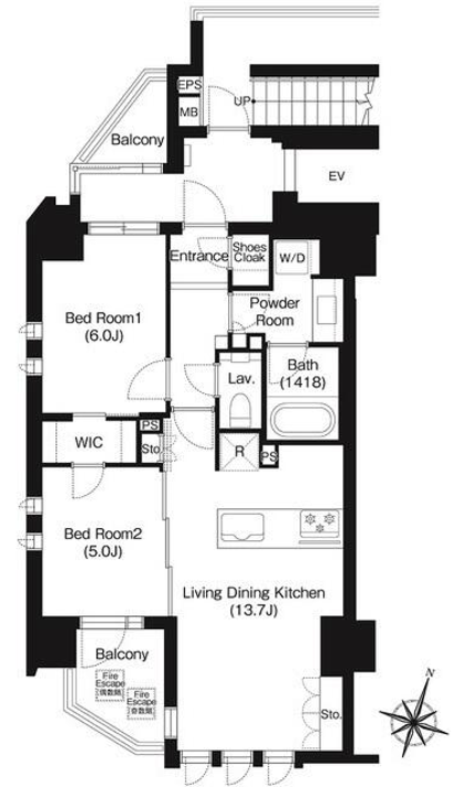 ジオイド三番町　401号室　間取り