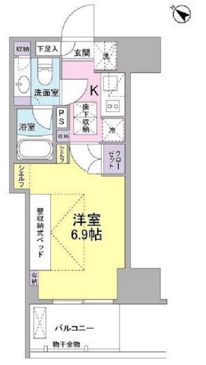 SIL西五反田（ベルファース西五反田）　102号室　間取り