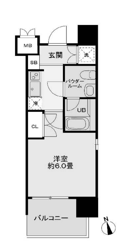 レジディア新宿御苑　304号室　間取り