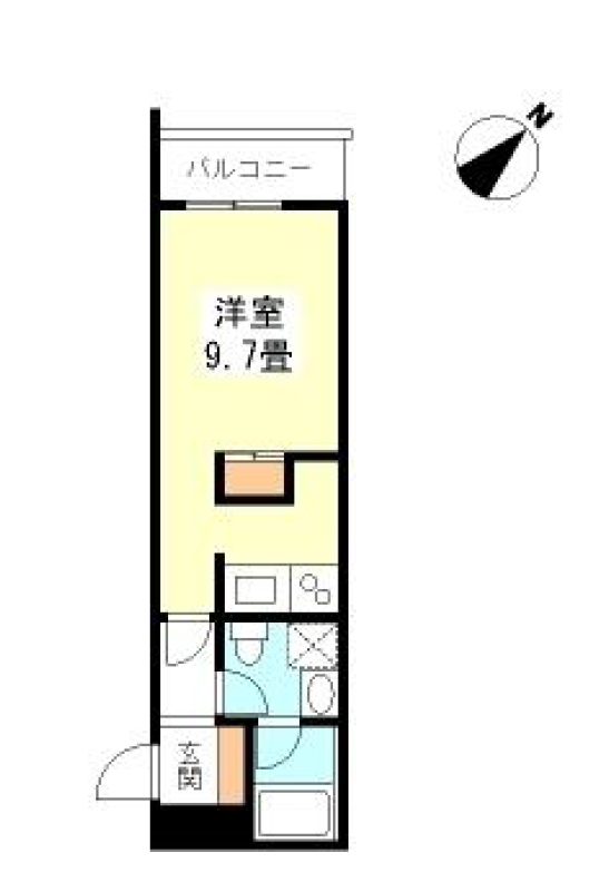 TKフラッツ渋谷　915号室　間取り