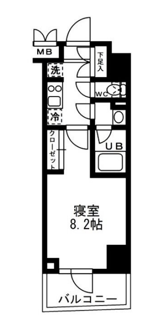 レジディア亀戸　506号室　間取り