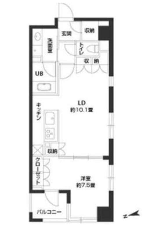 パークキューブ銀座イースト　704号室　間取り