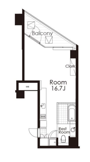 カスタリア広尾　602号室　間取り