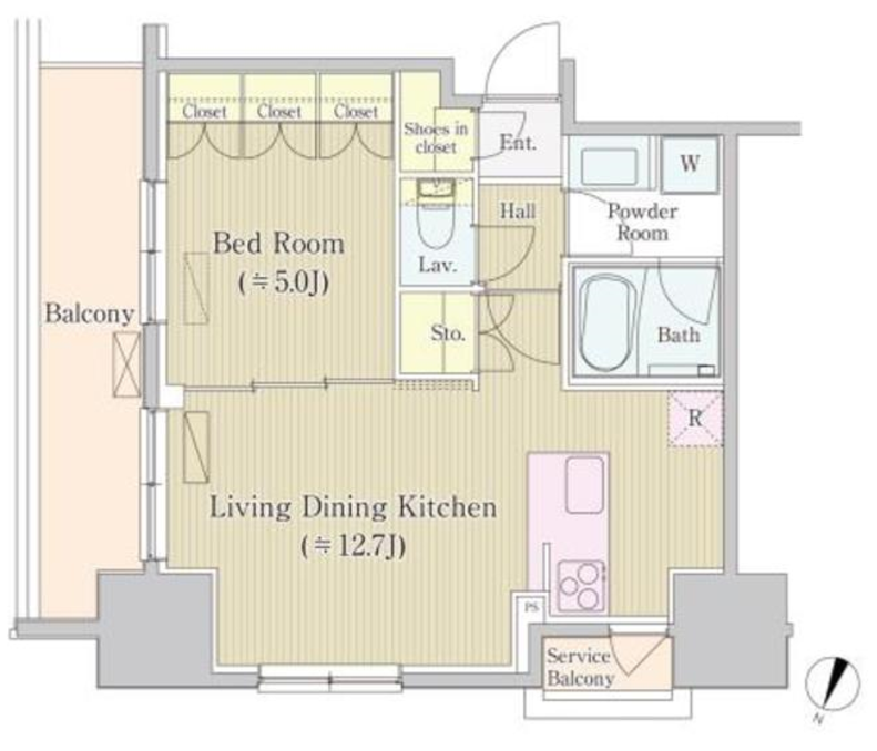 サイプレス日本橋本町　1204号室　間取り