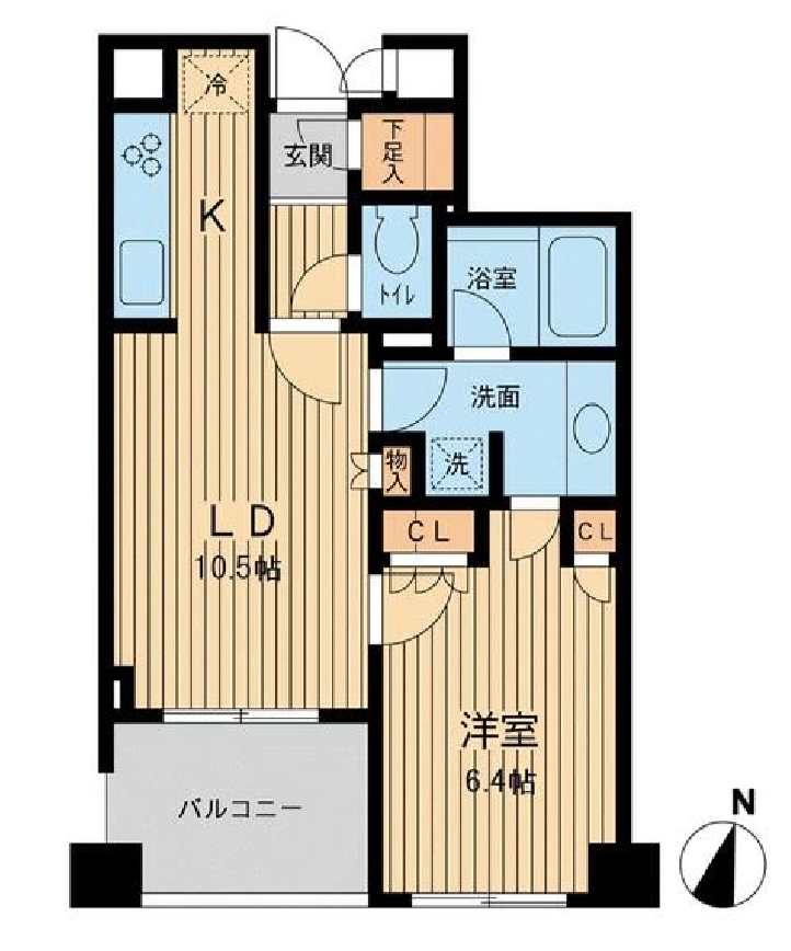 アーデン駒沢パークフロント　703号室　間取り
