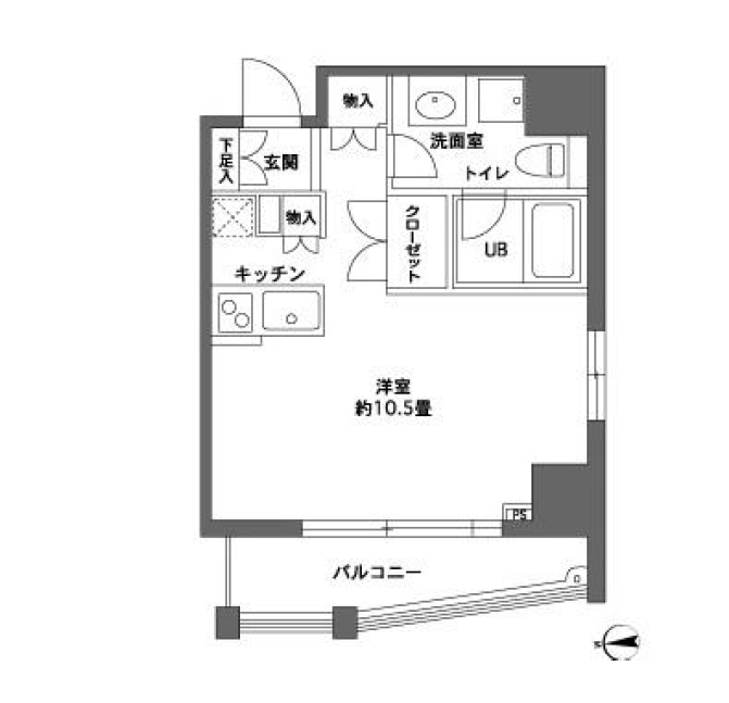カスタリア森下２　501号室　間取り