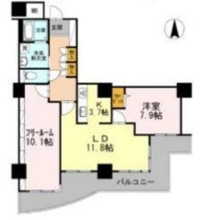品川シーサイドビュータワー　Ⅱ204号室　間取り