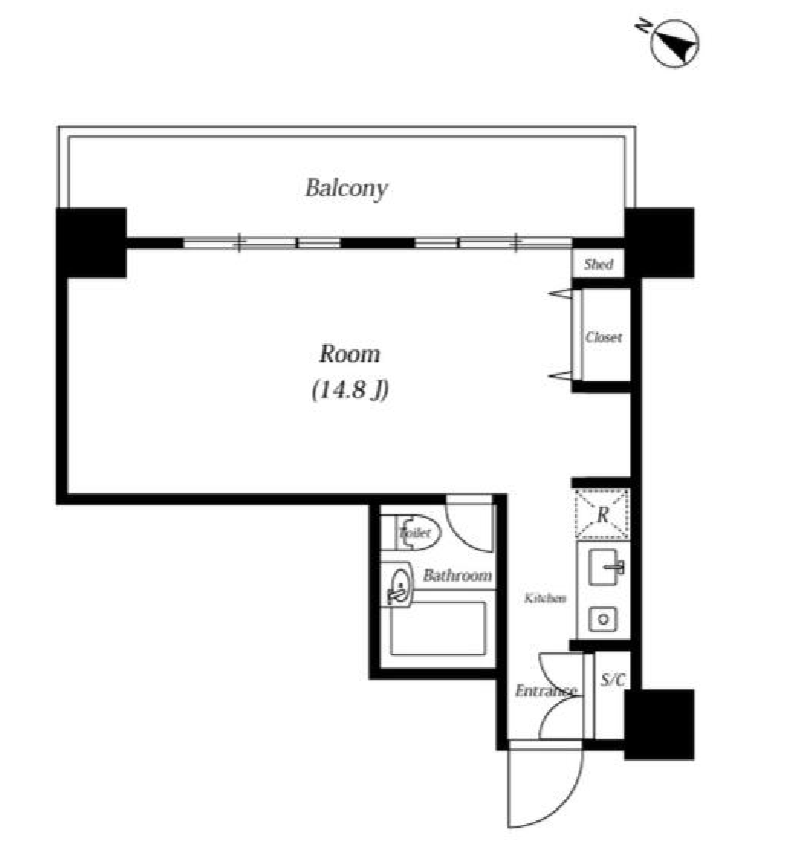 メゾン・ド・ヴィレ麻布台　1002号室　間取り