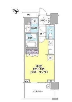 クロスエアタワー　1225号室　間取り