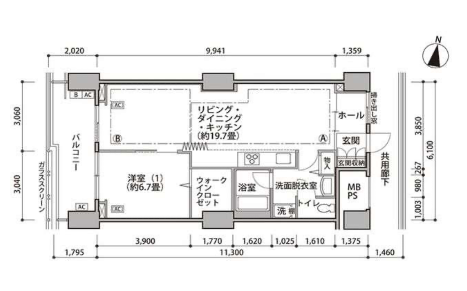 東雲キャナルコートCODAN　16号棟807号室　間取り