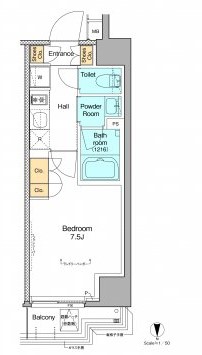 プラウドフラット森下Ⅳ　601号室　間取り