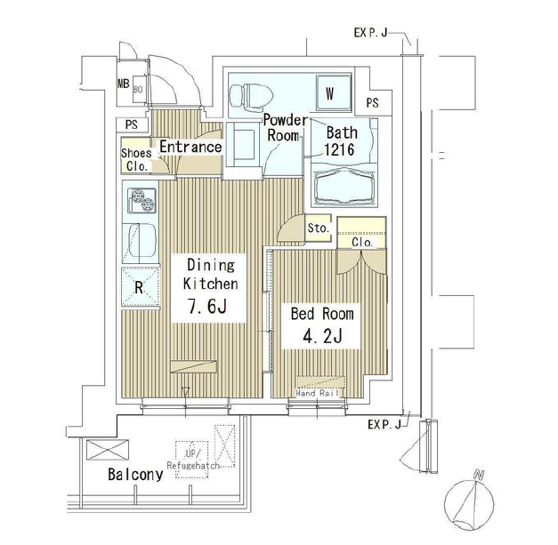 マスターズコート北品川　204号室　間取り
