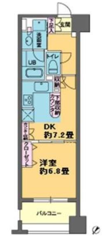 パークキューブ日本橋水天宮　603号室　間取り