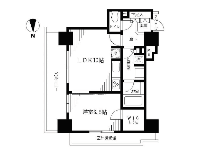 パークタワー秋葉原　606号室　間取り