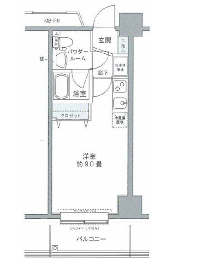 プライムアーバン豊洲　507号室　間取り
