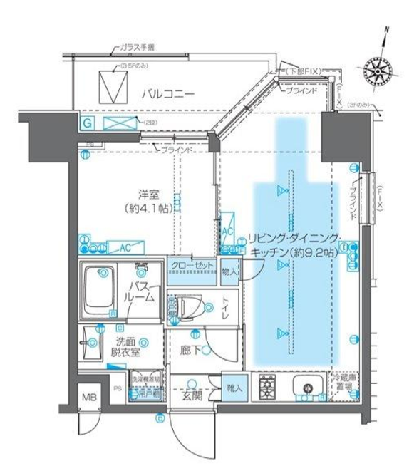 ZOOM神宮前　804号室　間取り