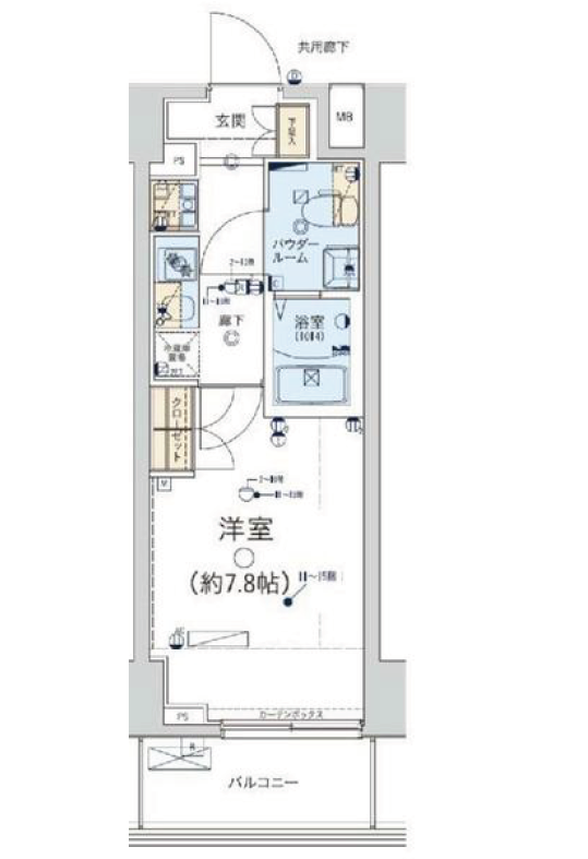 ジェノヴィア東日本橋駅前グリーンヴェール　503号室　間取り