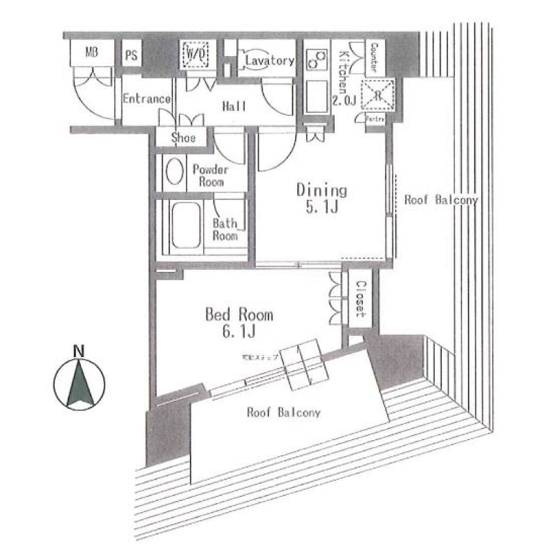 セントラルレジデンス番町シティタワー　1002号室　間取り