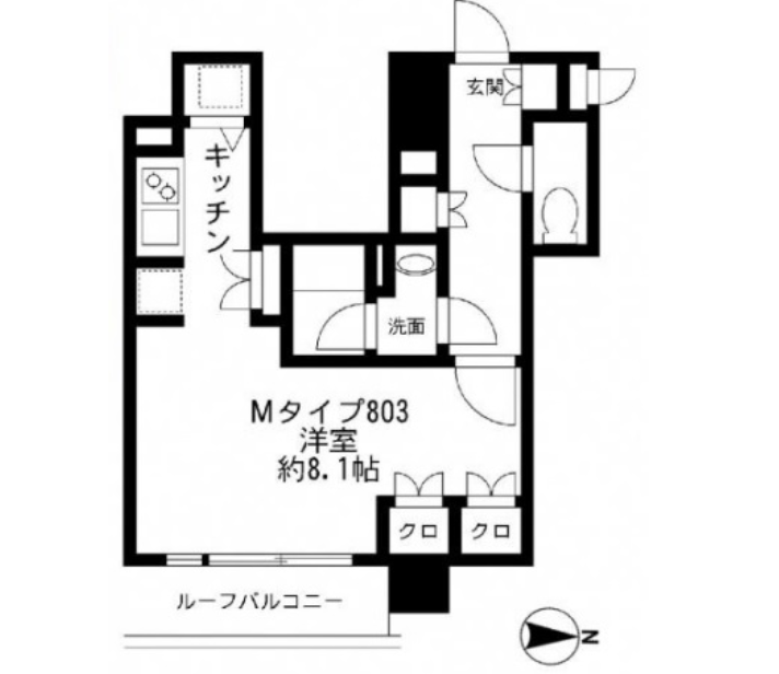 プライムアーバン番町　803号室　間取り