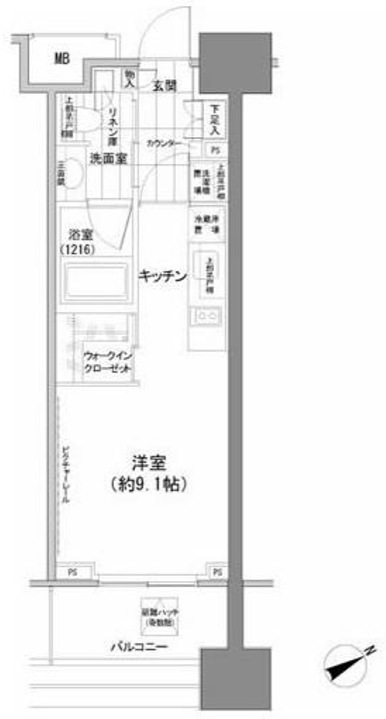 パークハビオ西新宿　305号室　間取り