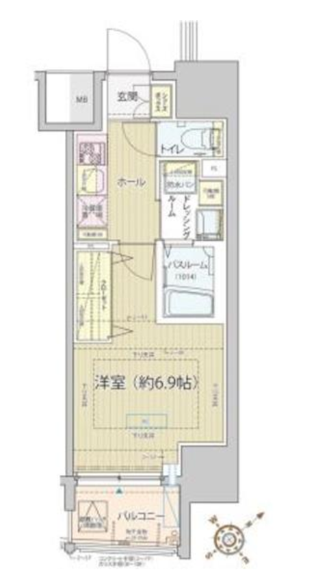 レビスタ白金高輪　504号室　間取り