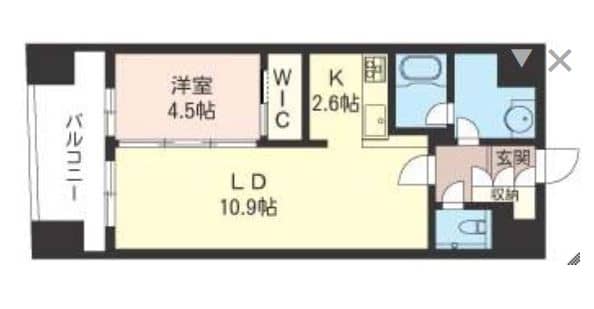 エスティメゾン銀座　608号室　間取り