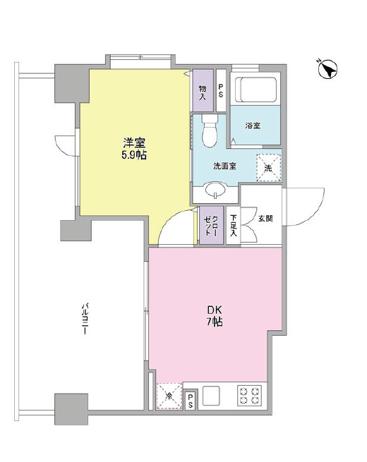 リバーレ月島　1102号室　間取り