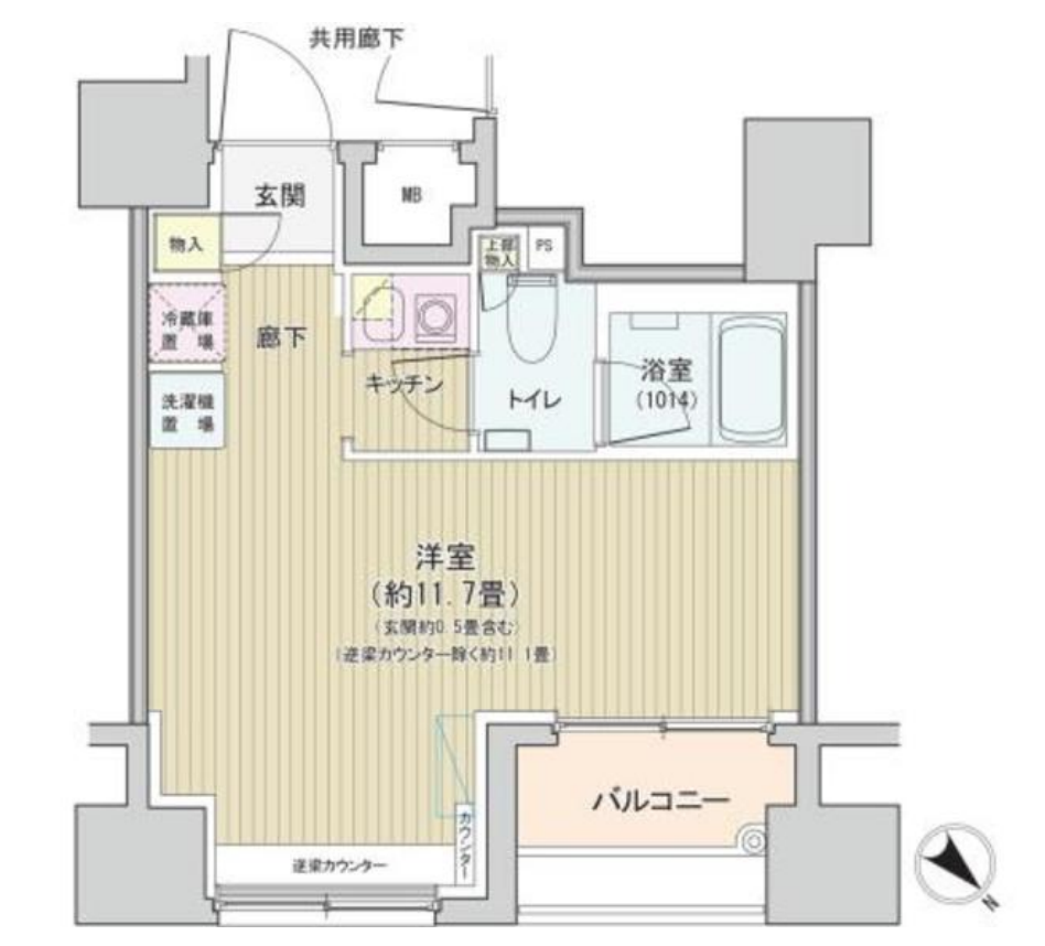 アネーロ銀座　302号室　間取り