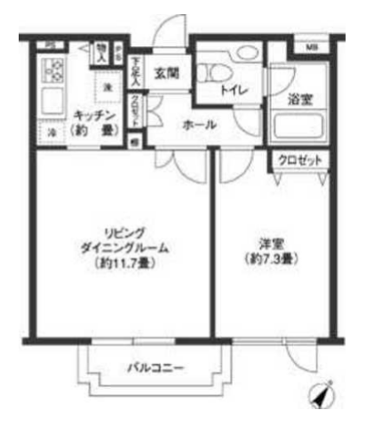 参宮橋マンション　103号室　間取り