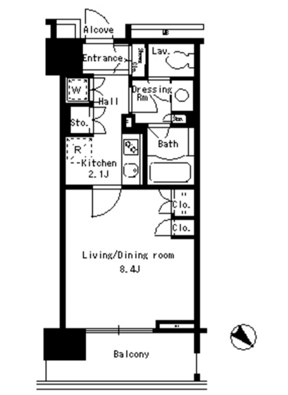 パークアクシス日本橋ステージ　205号室　間取り