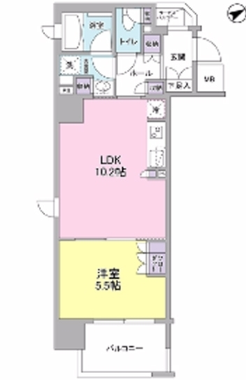 フレアージュ恵比寿　204号室　間取り