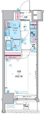 ジェノヴィア東神田グリーンヴェール　405号室　間取り