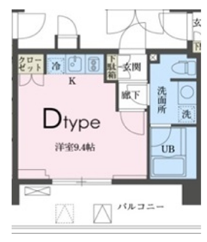 ガレリア東新宿　1305号室　間取り