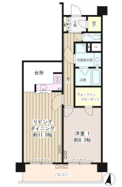 クラッサ目黒かむろ坂　603号室　間取り
