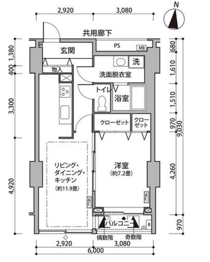 東雲キャナルコートCODAN　11号棟803号室　間取り