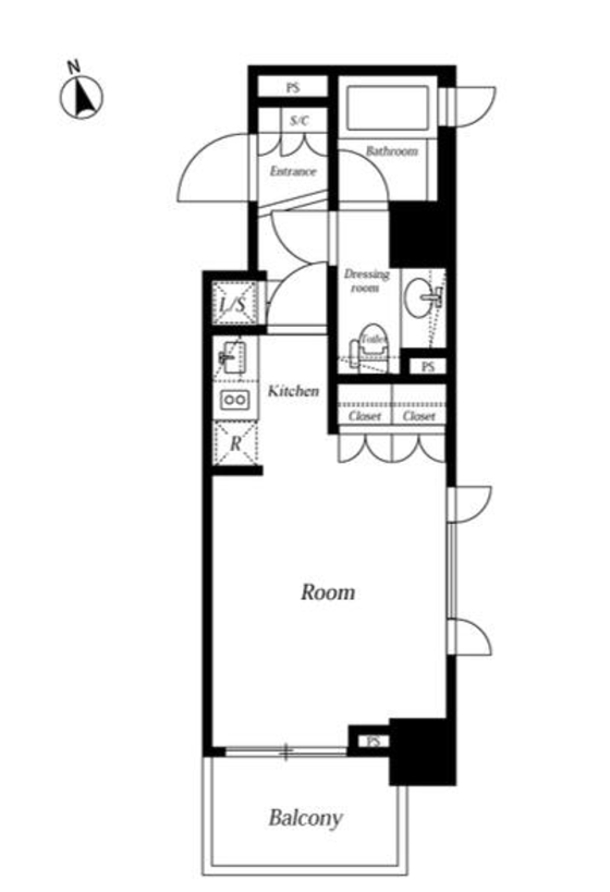 セントラル銀座　604号室　間取り