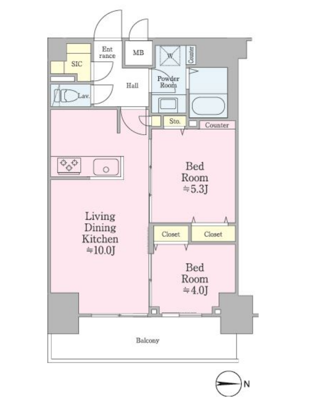 クロスレジデンス飯田橋　1107号室　間取り