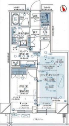 ザ・パークハウス新宿タワー　1213号室　間取り
