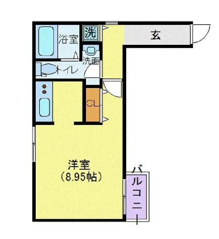 モデュロール赤坂　104号室　間取り