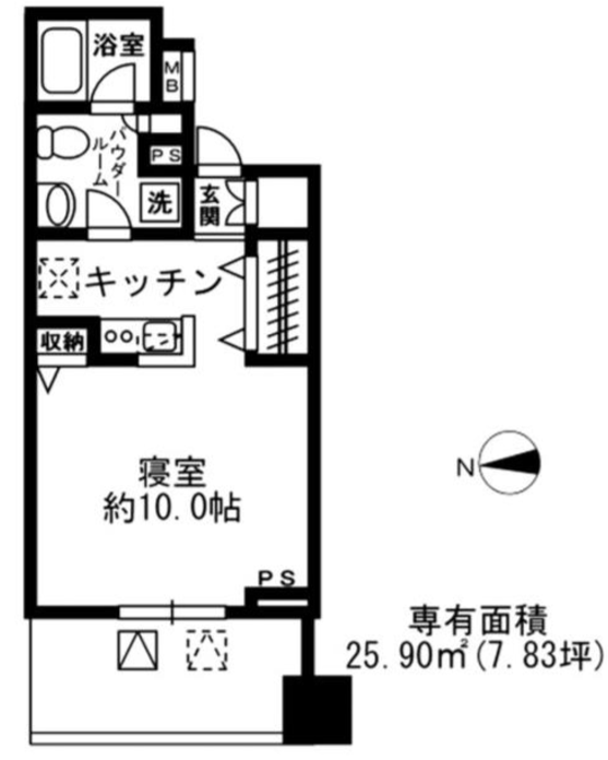 レジディア四谷三丁目　904号室　間取り